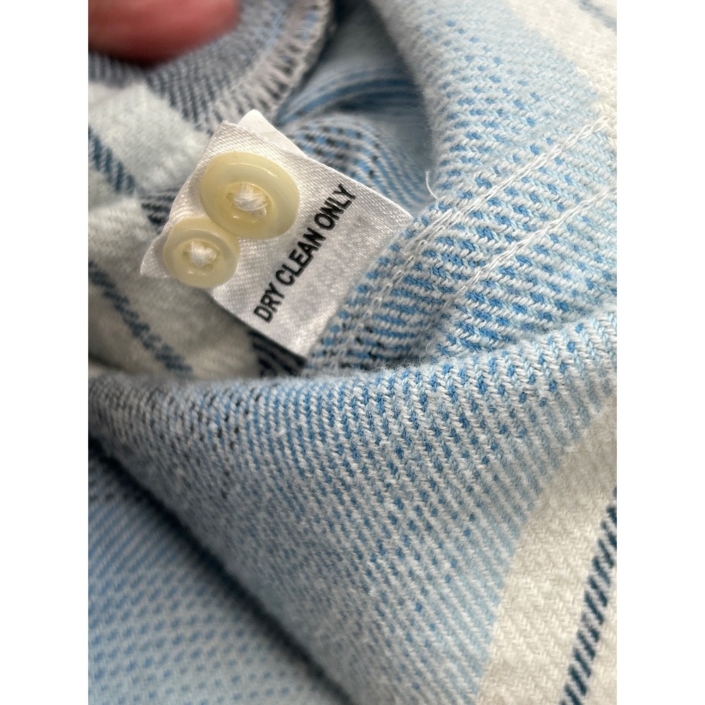 Johnnie-O Surflannel Hooded Shirt Mens XXL Blue Striped Button Front Cotton - Picture 6 of 7